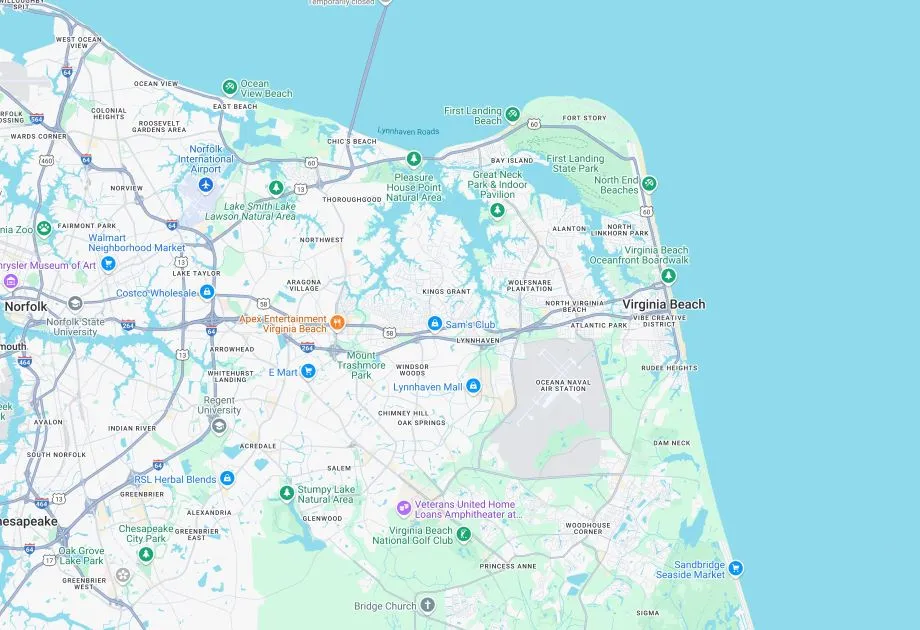 Virginia Beach Map